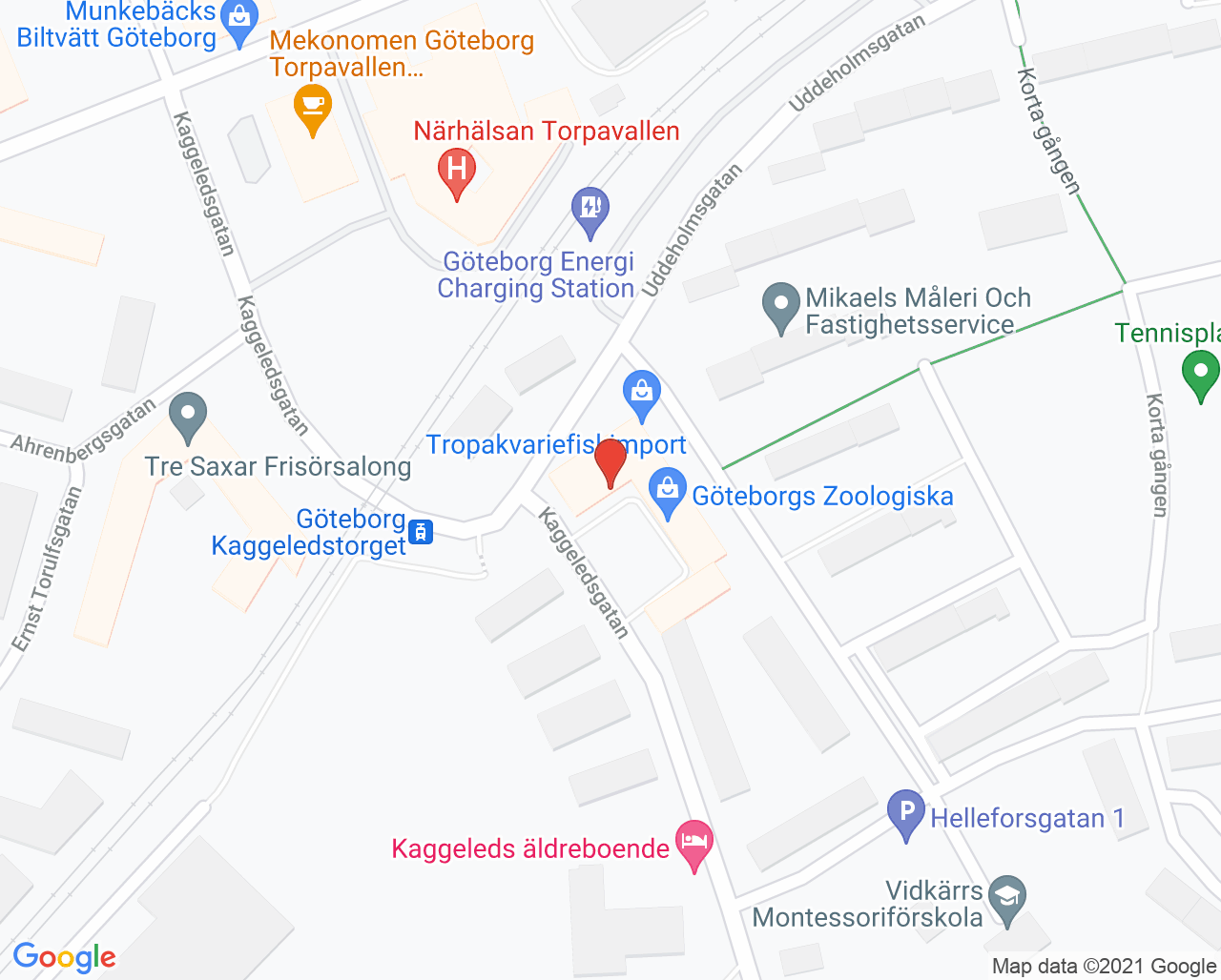 Karta till Primärtandvården Kaggeledstorget 