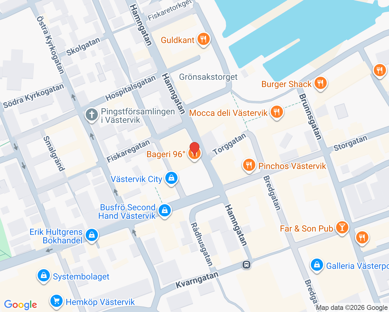 Karta till Narva Åderbråckscenter, Västervik