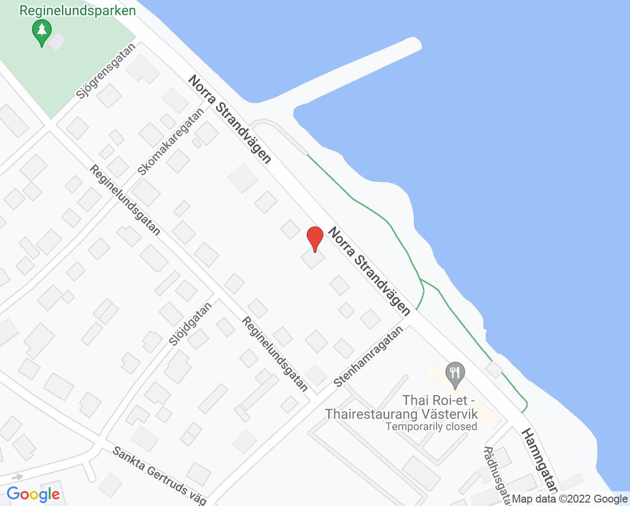 Karta till Tandläkarvillan i Västervik AB, Västervik