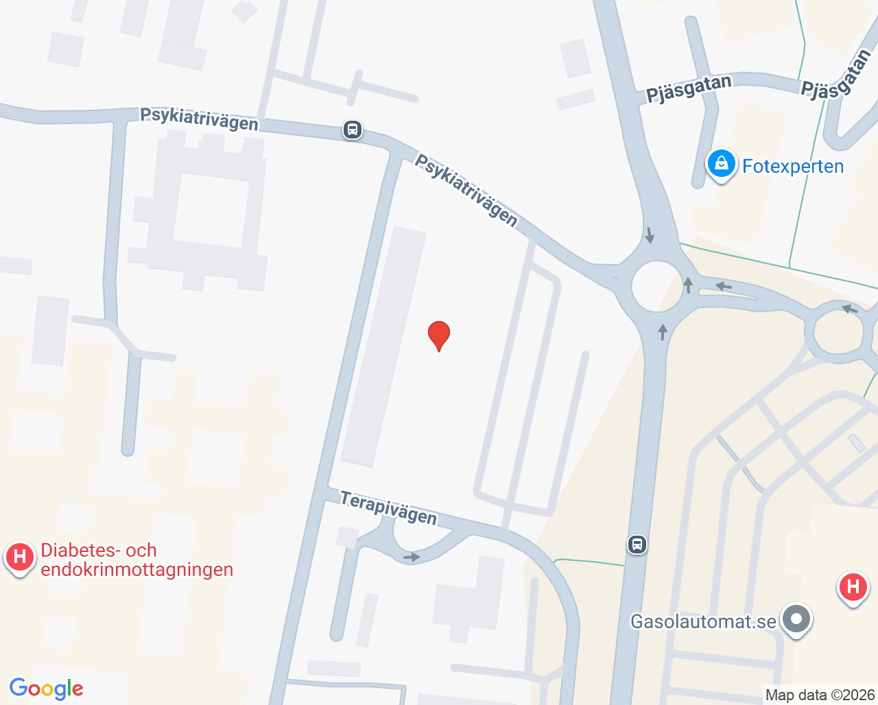 Karta till Neuropsykiatriska teamet Länssjukhuset Ryhov
