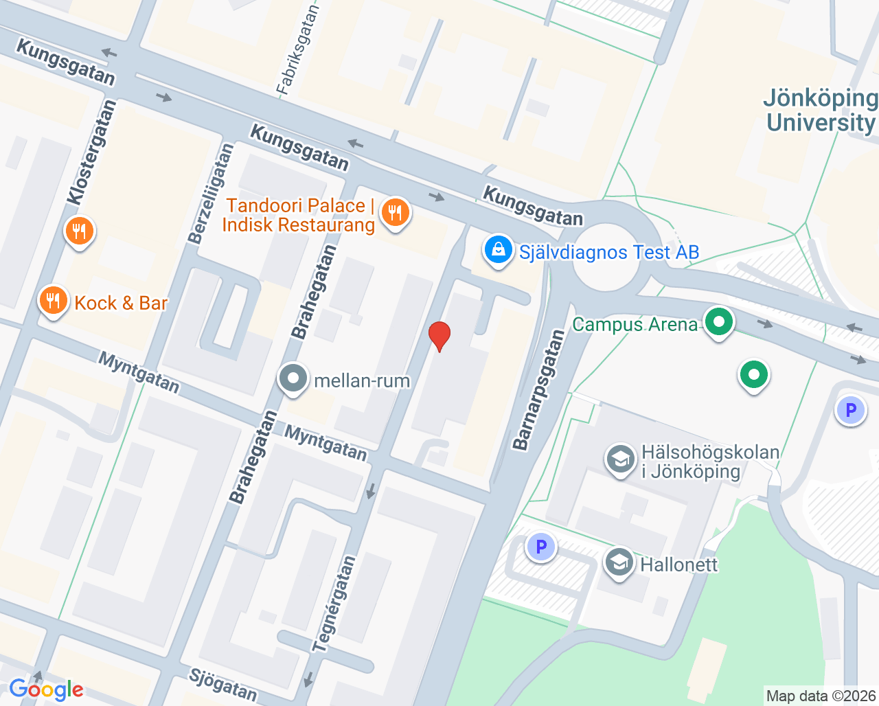 Karta till WeMind Jönköping