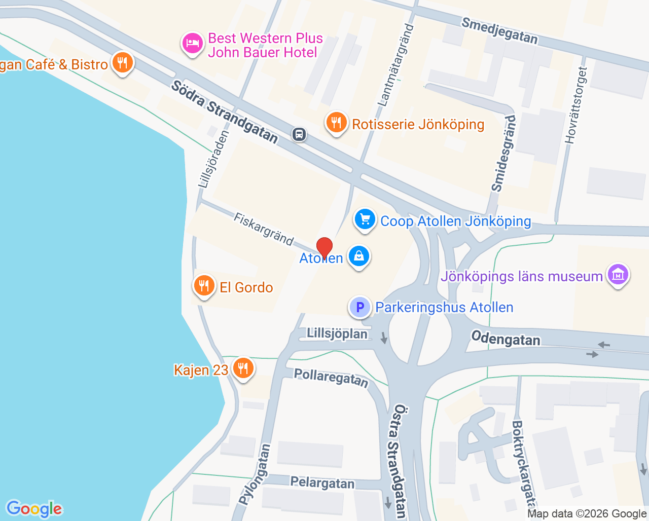 Karta till Capio ögon, Jönköping