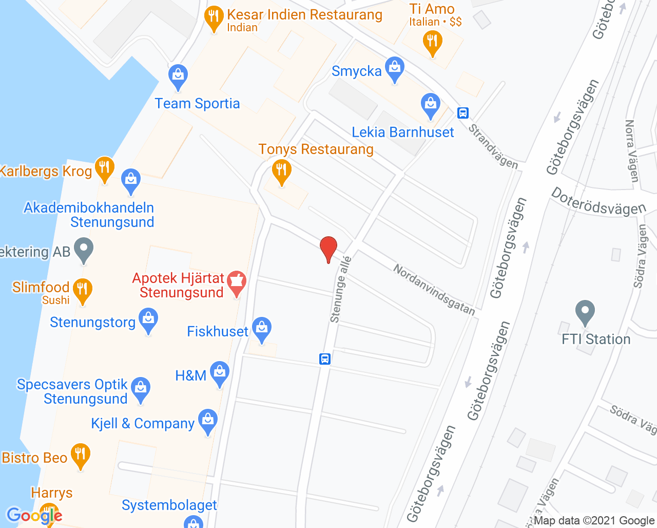 Karta till Psykiatrimottagning Stenungsund, Stenungsund