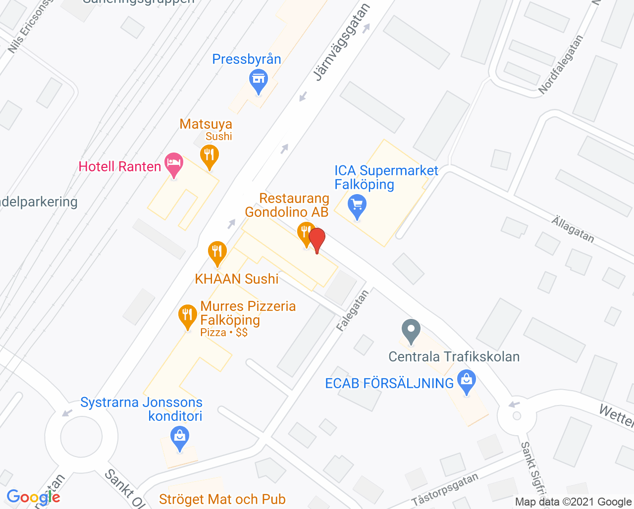 Karta till Tandläkare Mikael Plith, Falköping