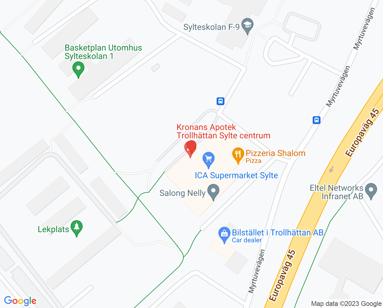 Karta till Folktandvården Sylte Trollhättan, Trollhättan
