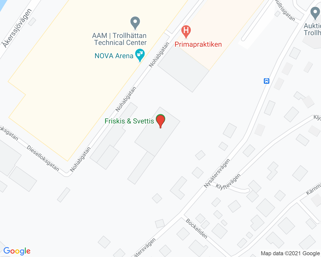 Karta till Stay Active Sjukgymnastik, Trollhättan