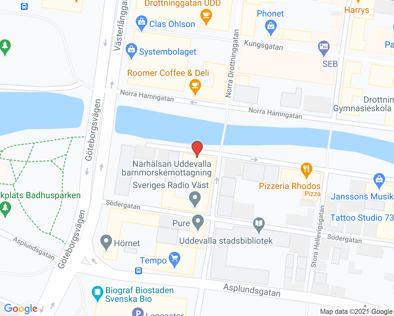 Karta till Mini-Maria Uddevalla, Uddevalla