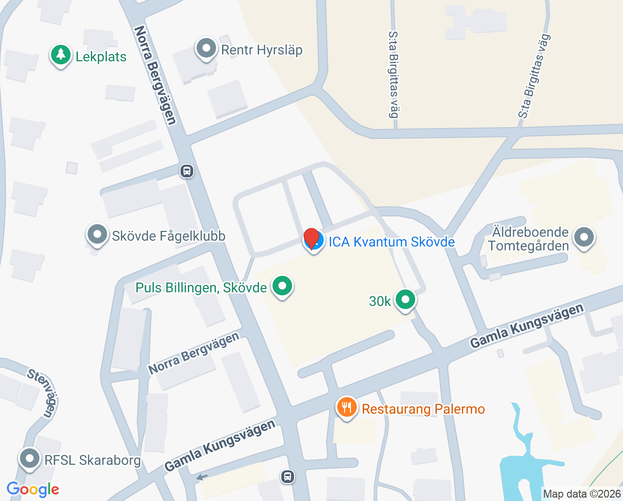 Karta till Praktikertjänst Skövde Tandvård, Skövde