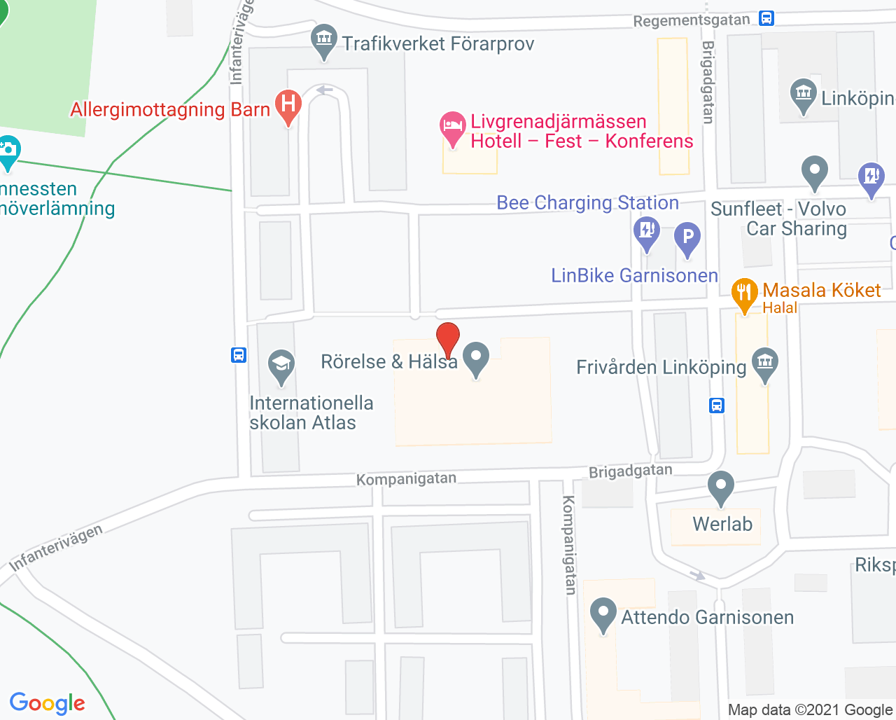 Karta till ForMotion Ortopedteknik Linköping