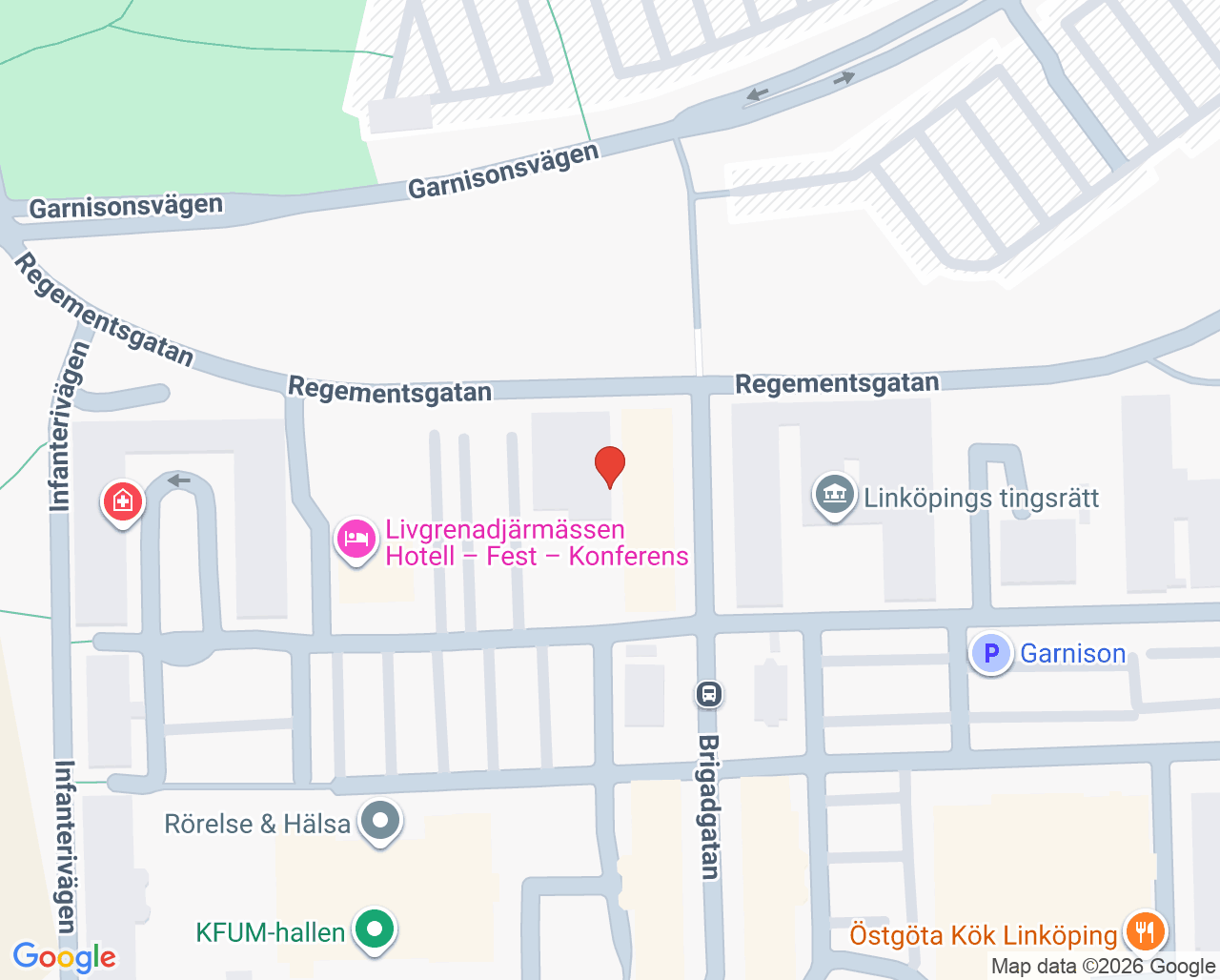Karta till Ögondagavdelning Garnisonen, Ögonkliniken