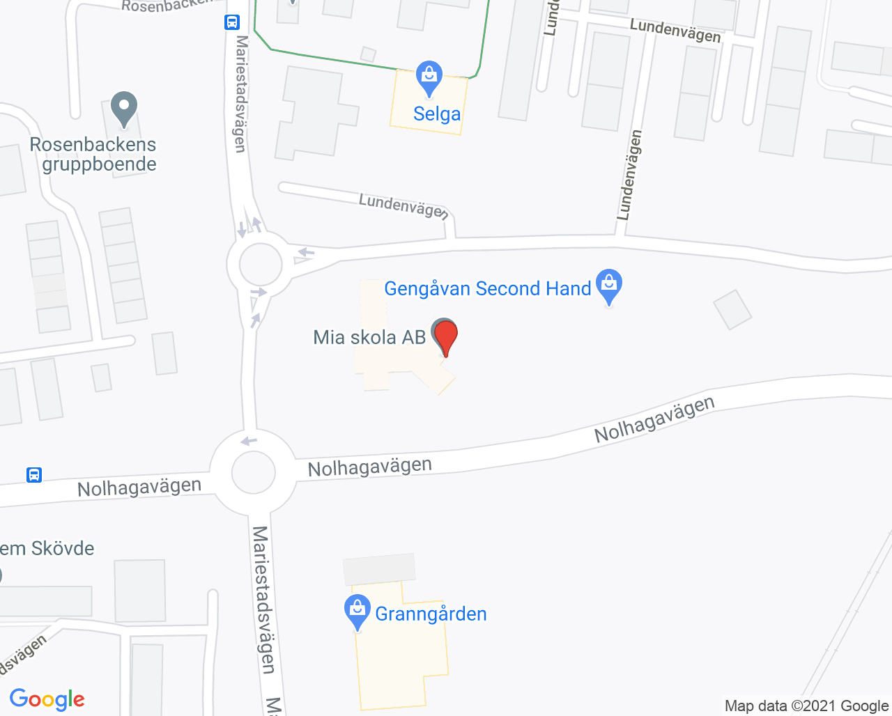 Karta till BVC Allemanshälsan vårdcentral - Lunden, Skövde