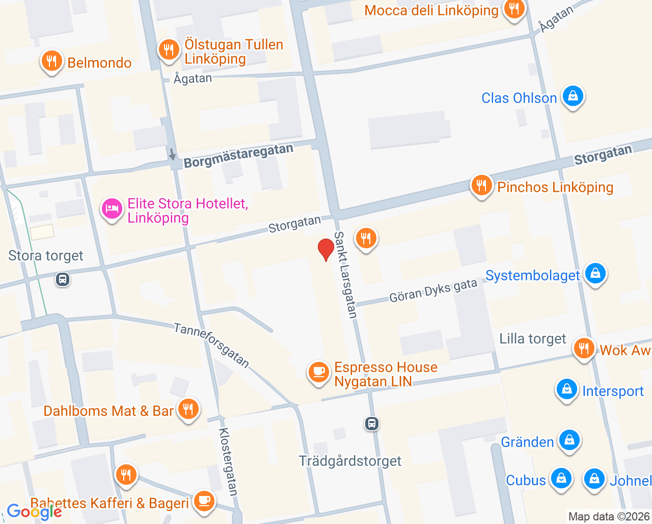 Karta till Oris Dental Linköping, Linköping