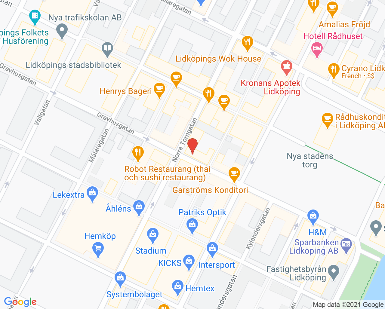 Karta till Tandvårdscentrum Lidköping, Lidköping