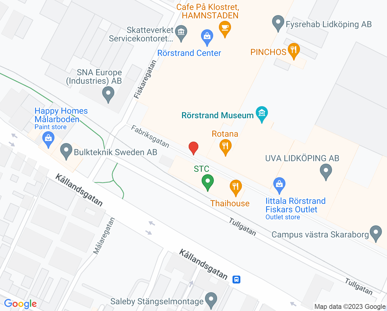 Karta till Folktandvården Rörstrand Lidköping, Lidköping