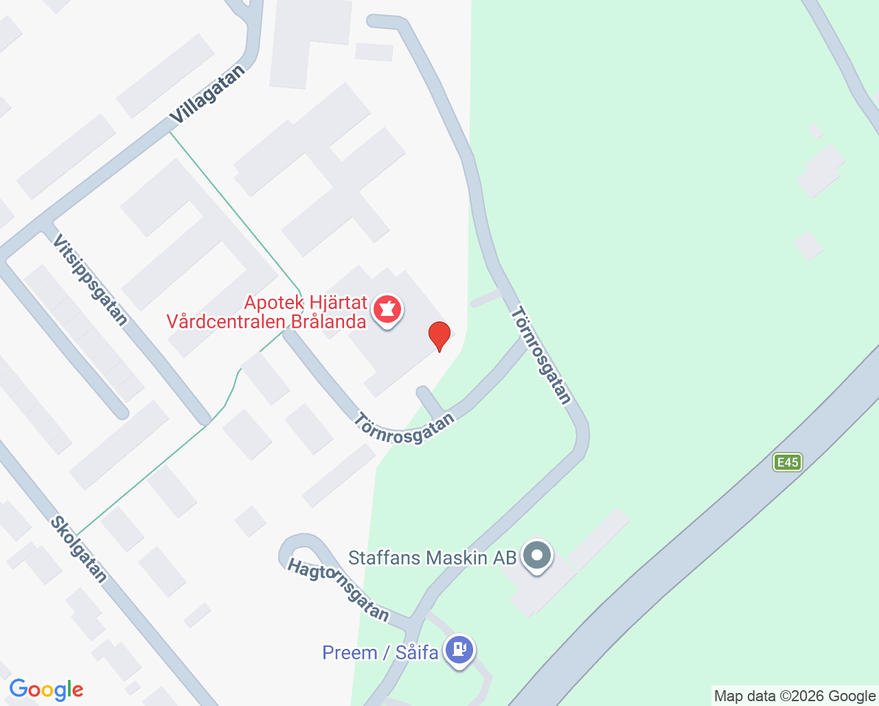Karta till Folktandvården Brålanda, Brålanda