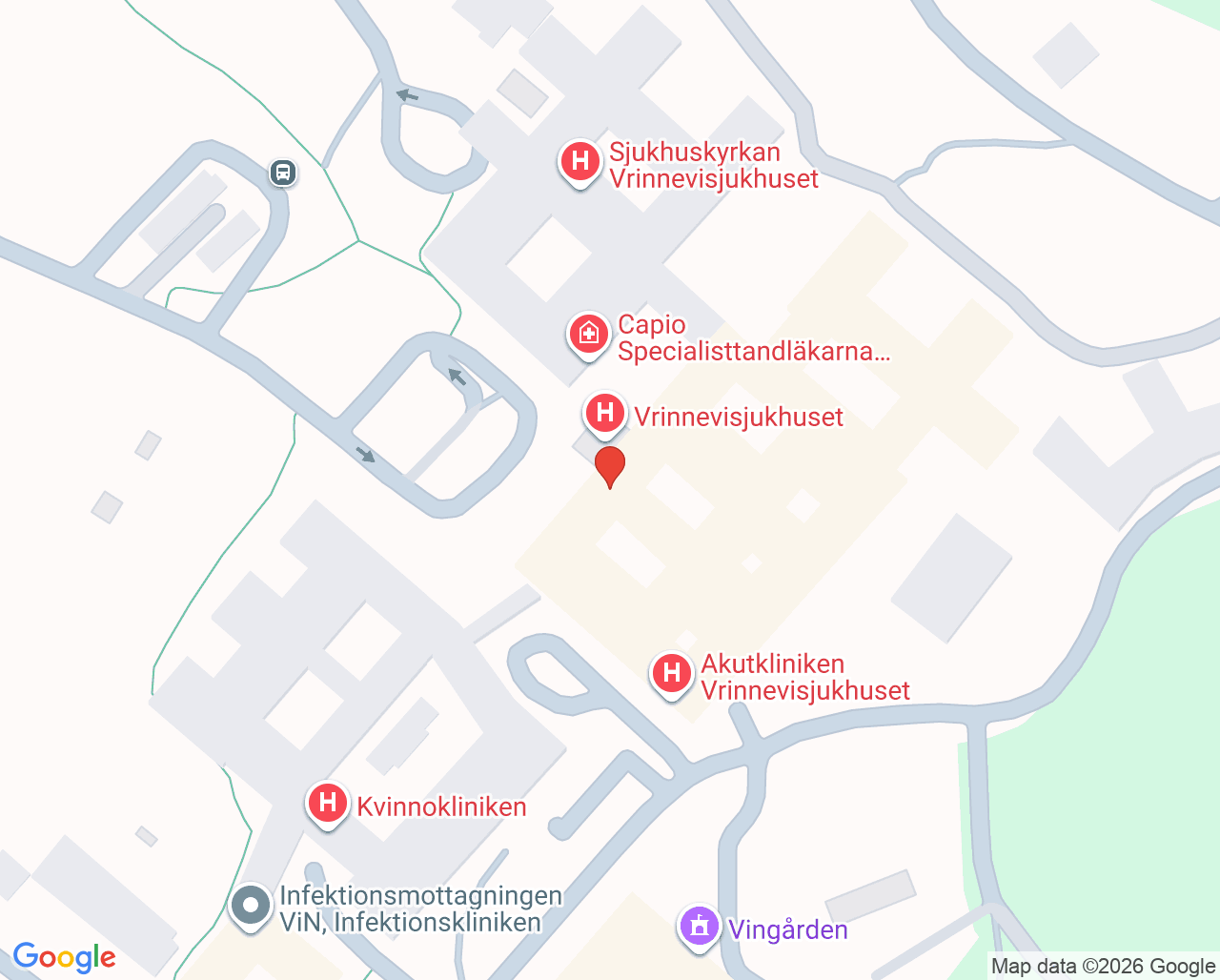 Karta till Neurorehab, Rehab öst