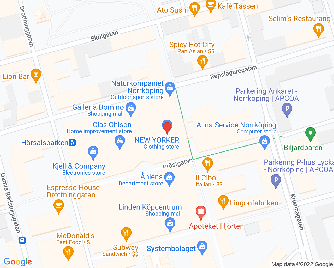 Karta till Synsam Recycling Outlet Norrköping
