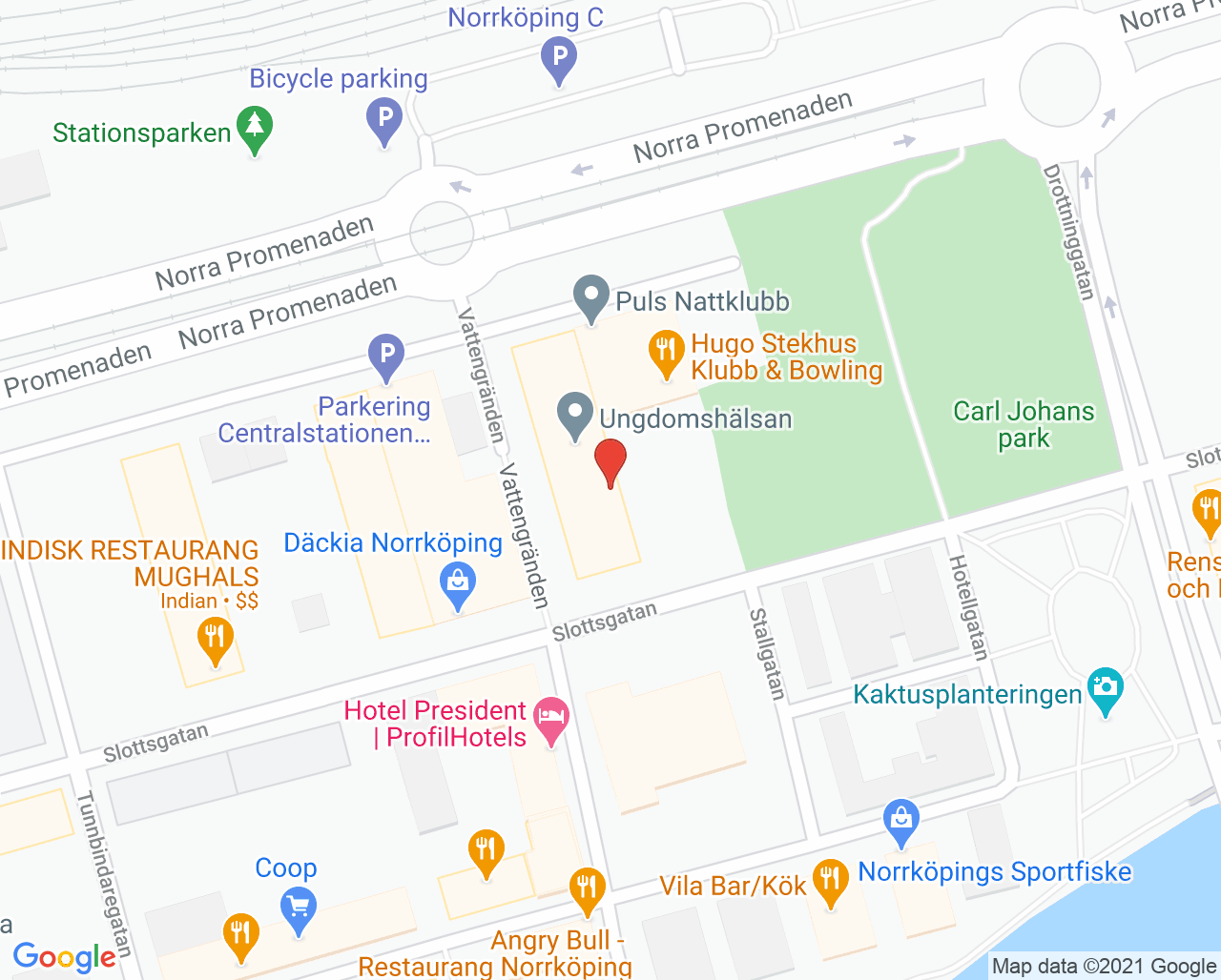 Karta till Kris och Trauma, Flyktingmedicinskt centrum