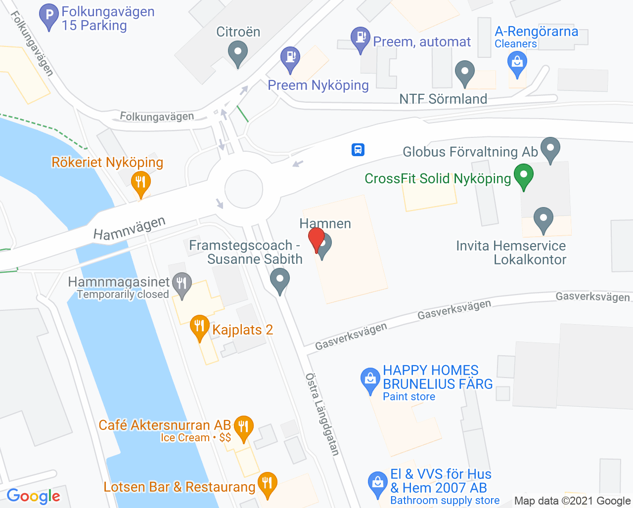 Karta till Fysiotopia AB, Nyköping