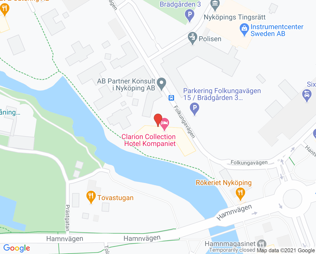 Karta till Tandläkarna Kompaniet Kristoffer Wilhelmsson, Nyköping