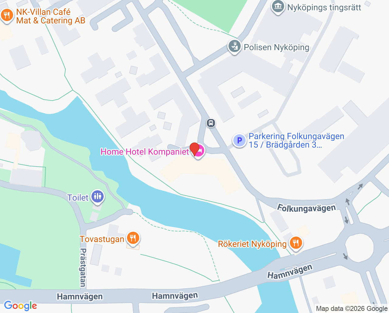 Karta till Tandläkarna Kompaniet Lina Bengtzboe, Nyköping