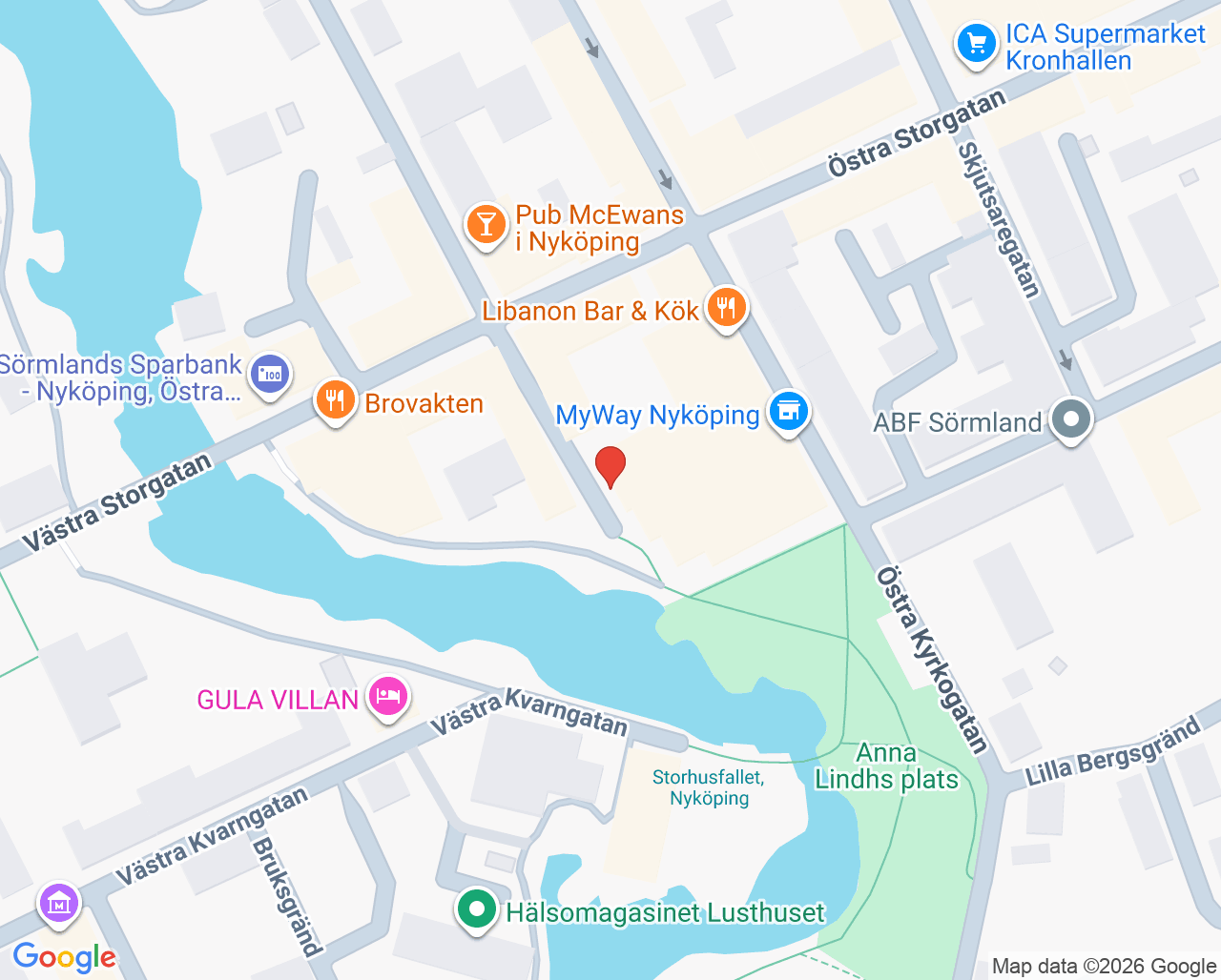 Karta till TotalCare Sweden Nyköping, Nyköping
