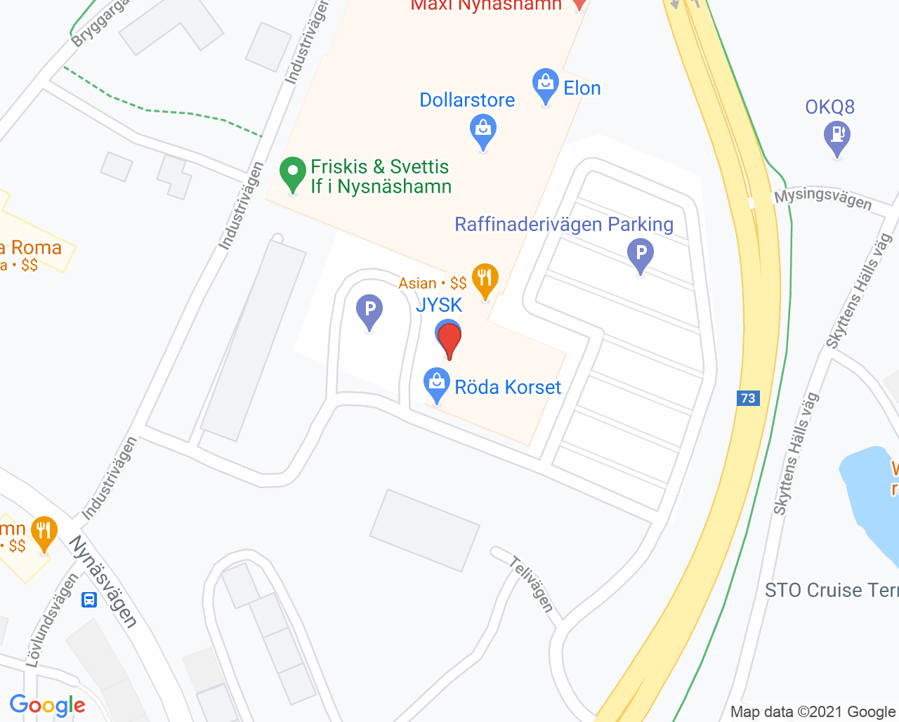 Karta till Distriktstandvården Nynäshamn