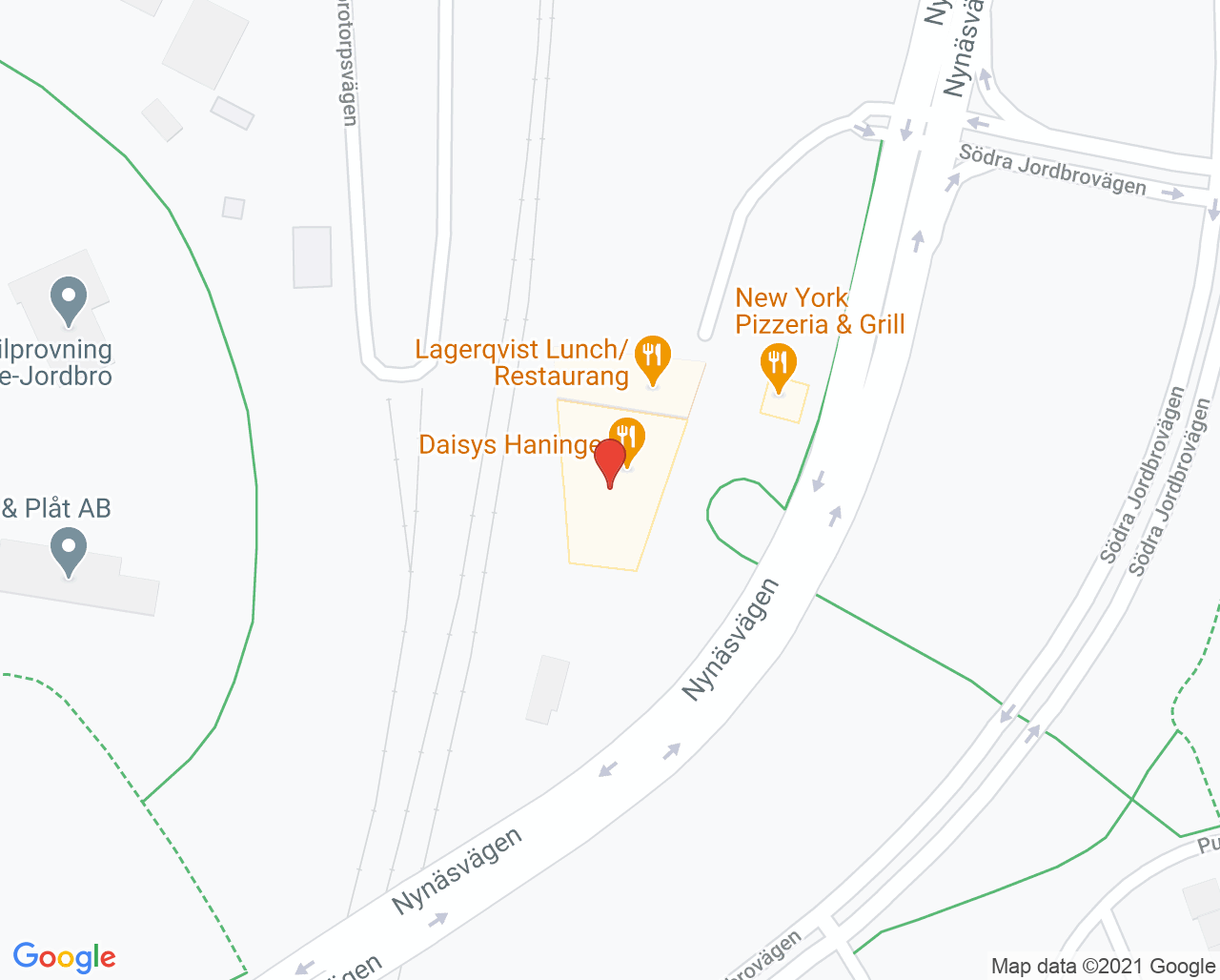 Karta till Haninge Fysioterapi - Karin Nilsson