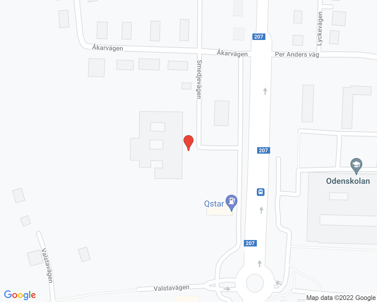 Karta till Folktandvården Odensbacken, Odensbacken