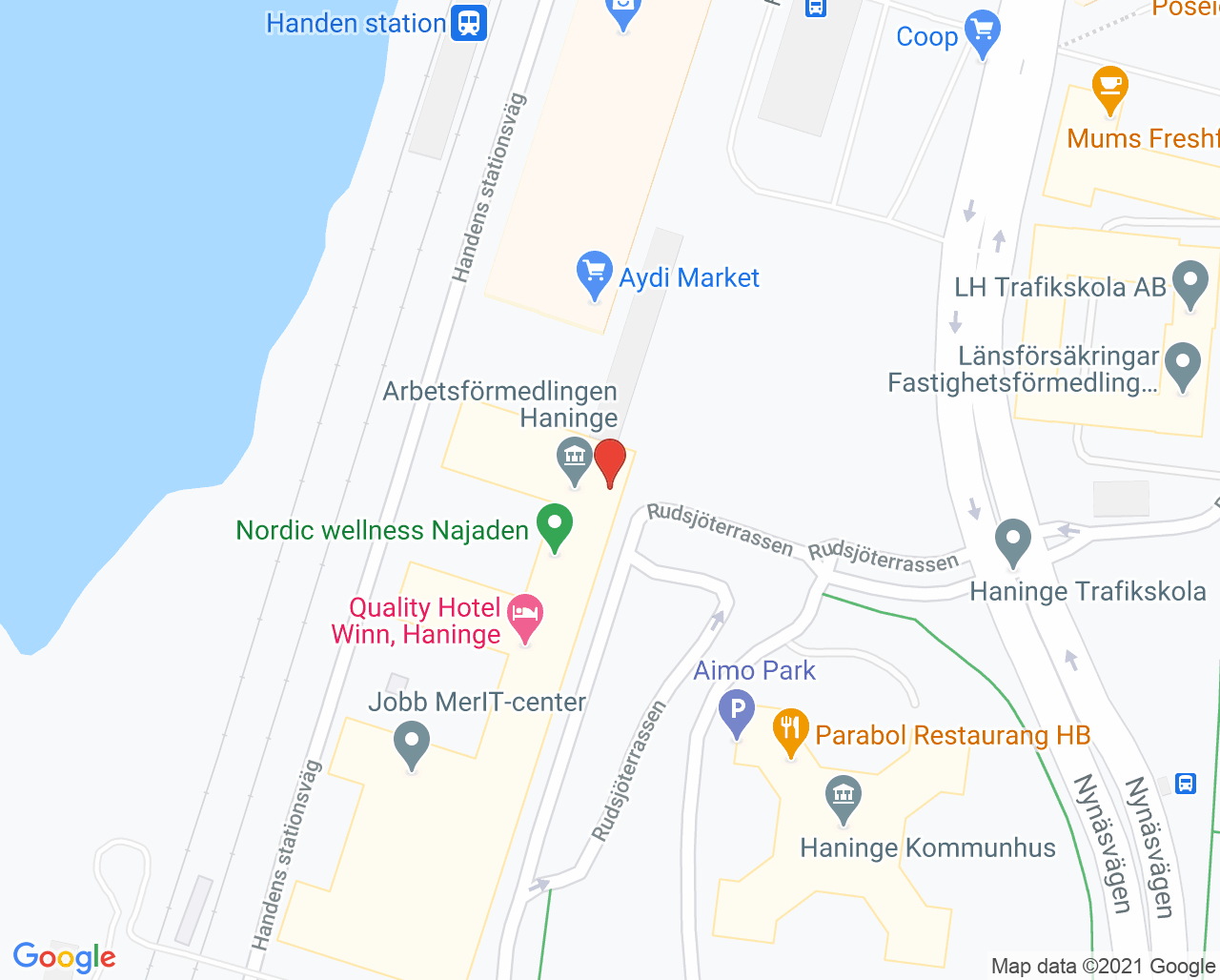 Karta till Distriktstandvården Handen