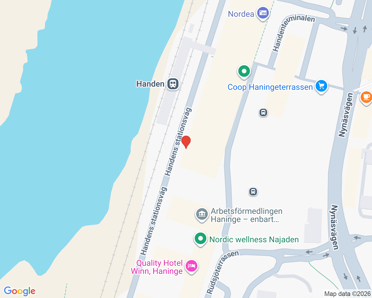 Karta till Maria Ungdom Mini-Maria Haninge, Beroendecentrum Stockholm