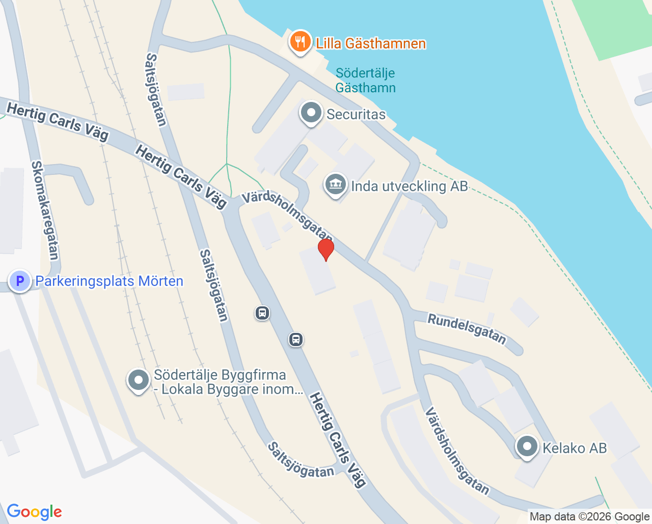 Karta till Tandläkare Sven Malcherek, Södertälje