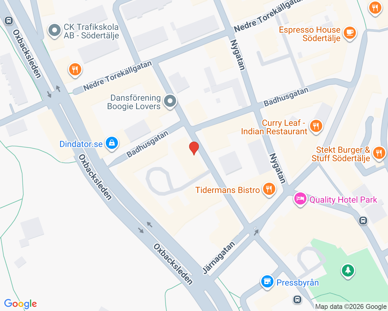 Karta till Ottobock Care Södertälje, Södertälje