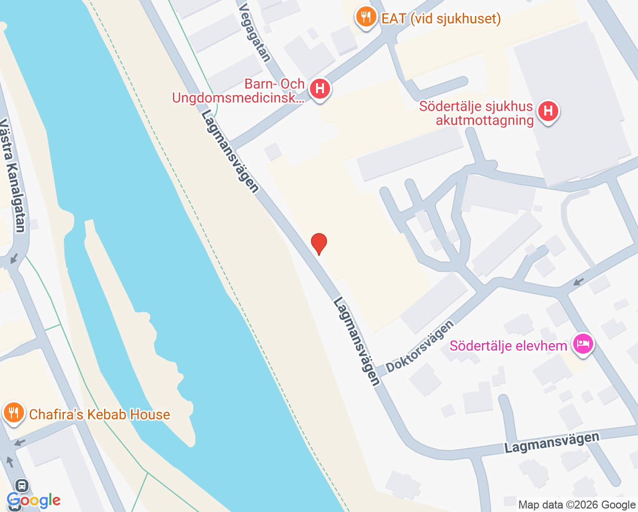 Karta till Avdelning 36, Psykiatricentrum Södertälje