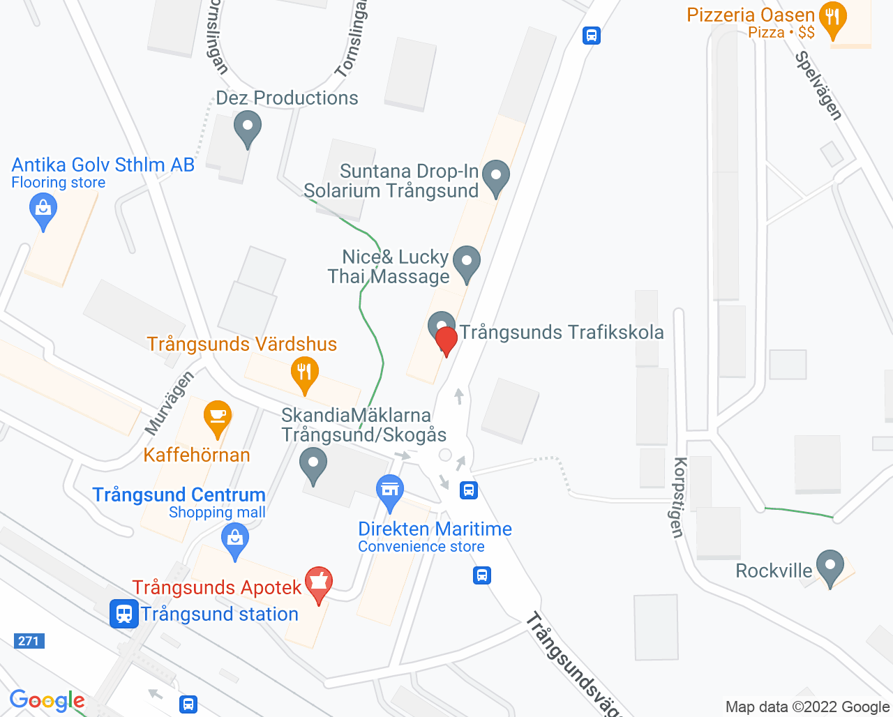 Karta till Tandläkare Emelie Lindholm, Trångsund