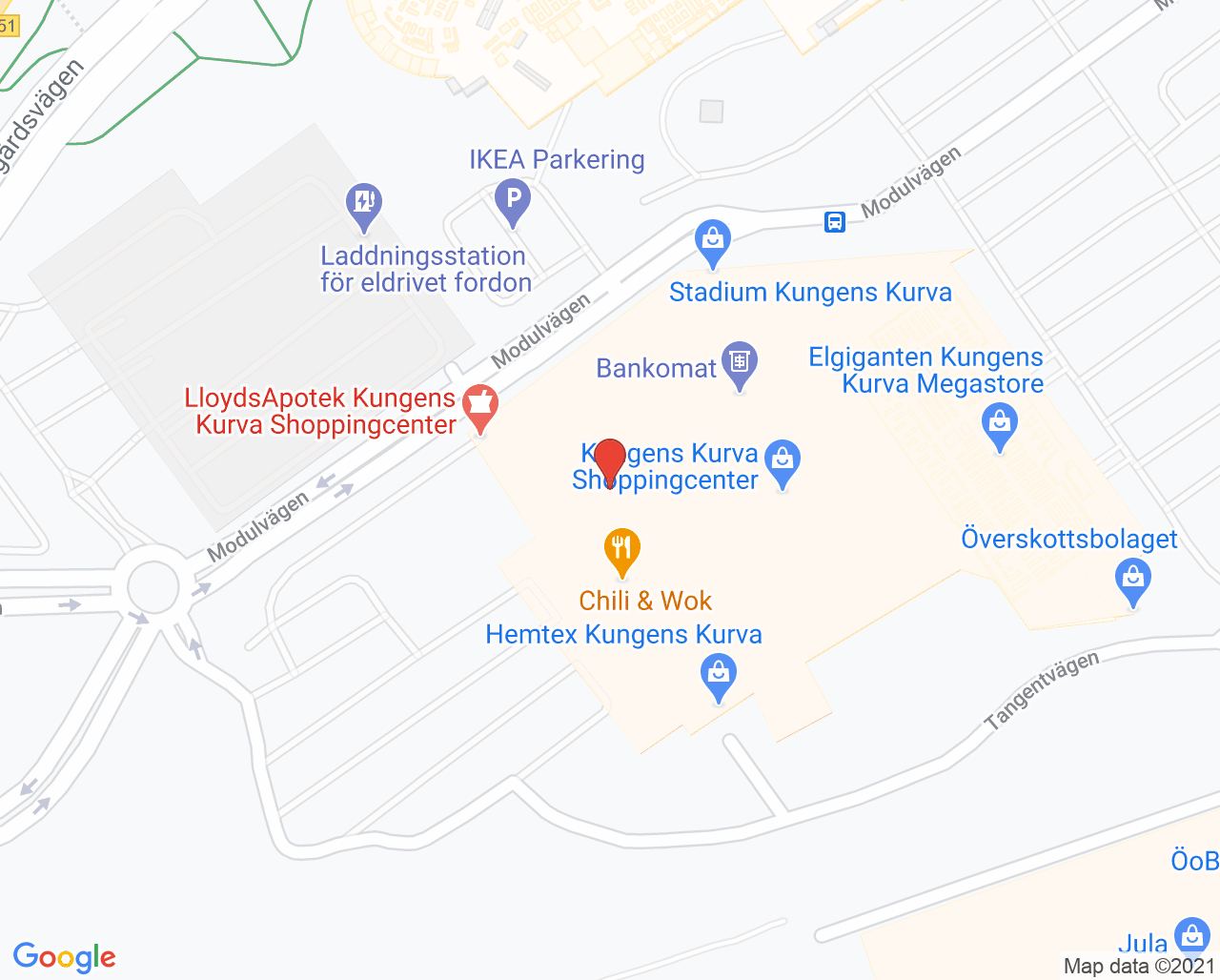 Karta till Synsam Stockholm Kungens Kurva