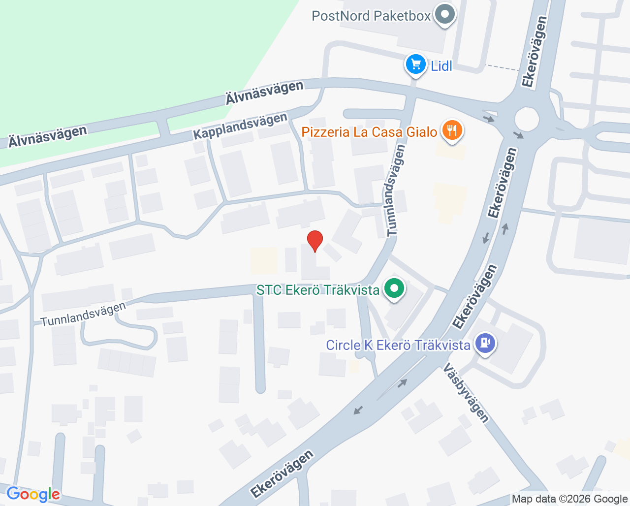 Karta till Praktikertjänst Ekerö Tandvård, Ekerö