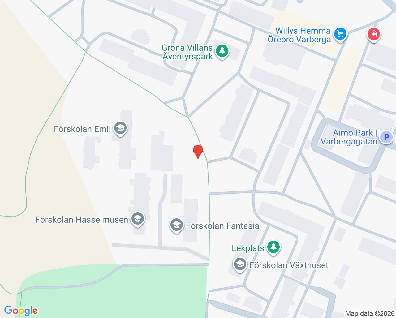 Karta till Folktandvården Viva tanden Varberga