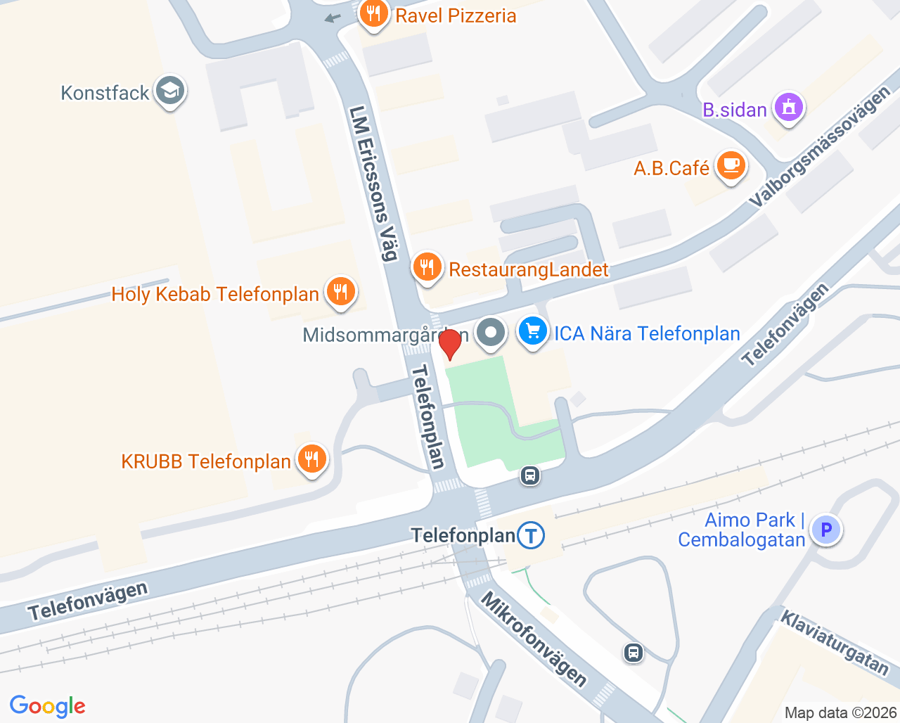Karta till Vaccinova hos Kronans Apotek Telefonplan