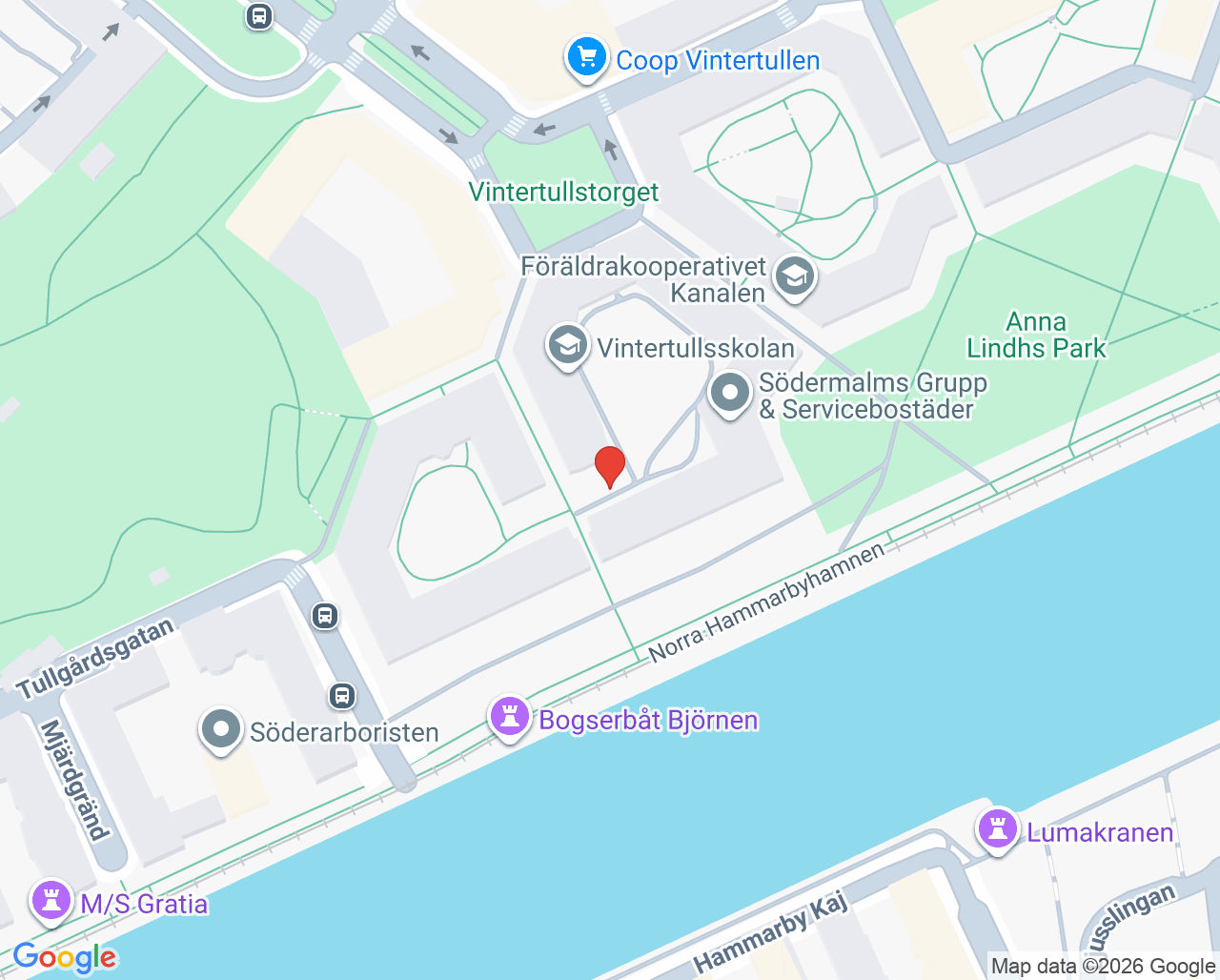 Karta till Tandl. Hanna Marlevi, Stockholm
