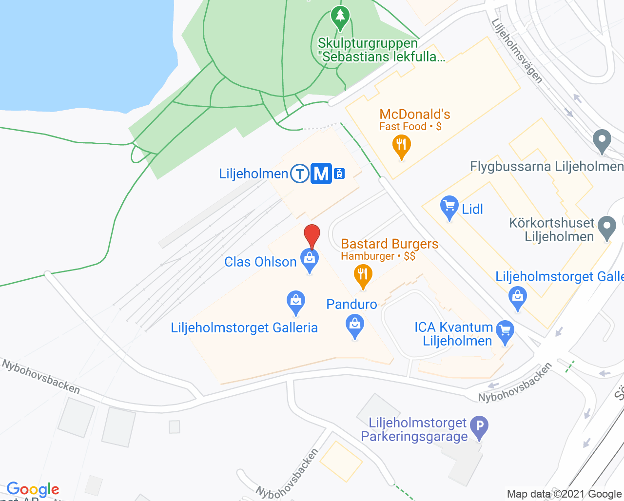 Karta till Capio Urologcentrum Liljeholmen Uroterapeutisk utredn o behandl, Hägersten/Liljeholmen
