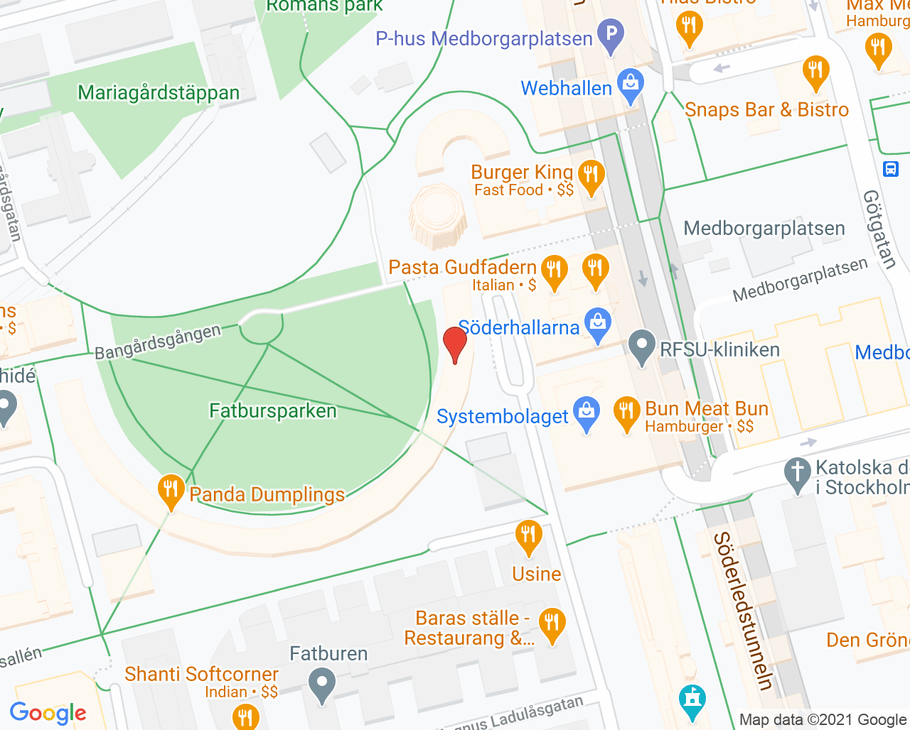 Karta till Stockholm Fysioterapi Kungsholmen - Anna Marinos, Kungsholmen