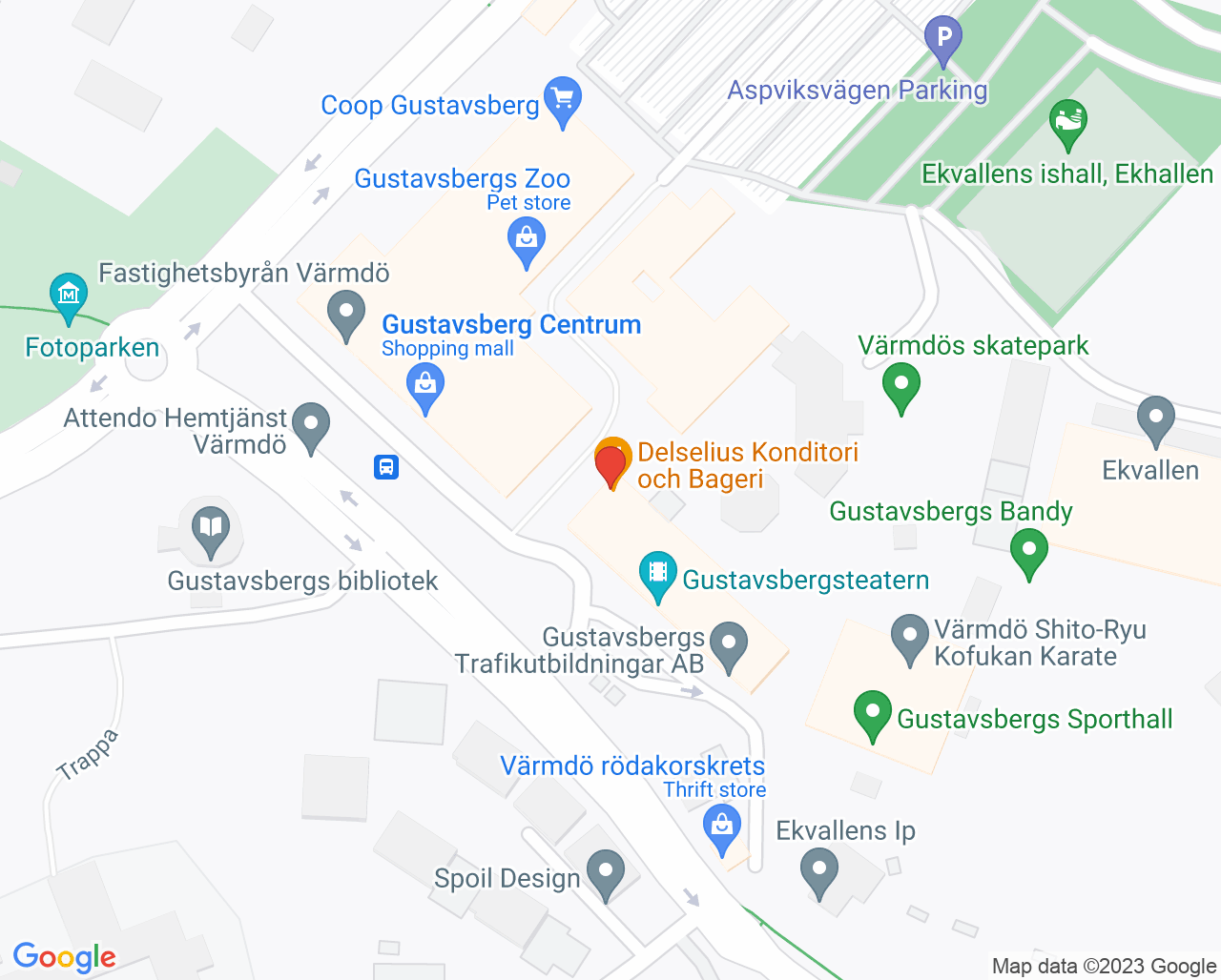 Karta till Capio Maria Värmdö, Värmdö
