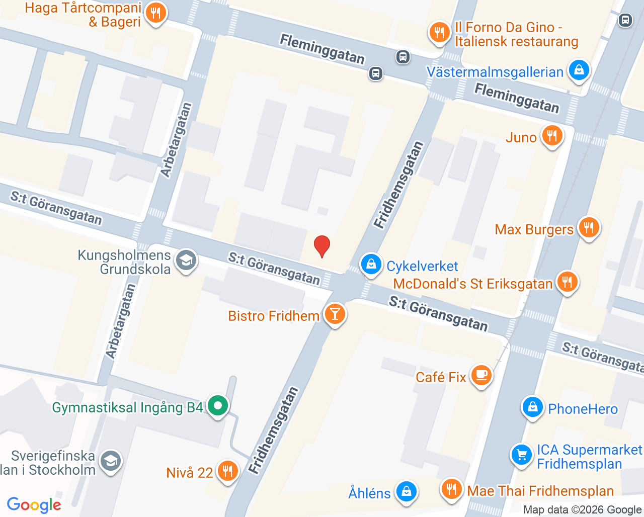 Karta till Elly care Kungsholmen