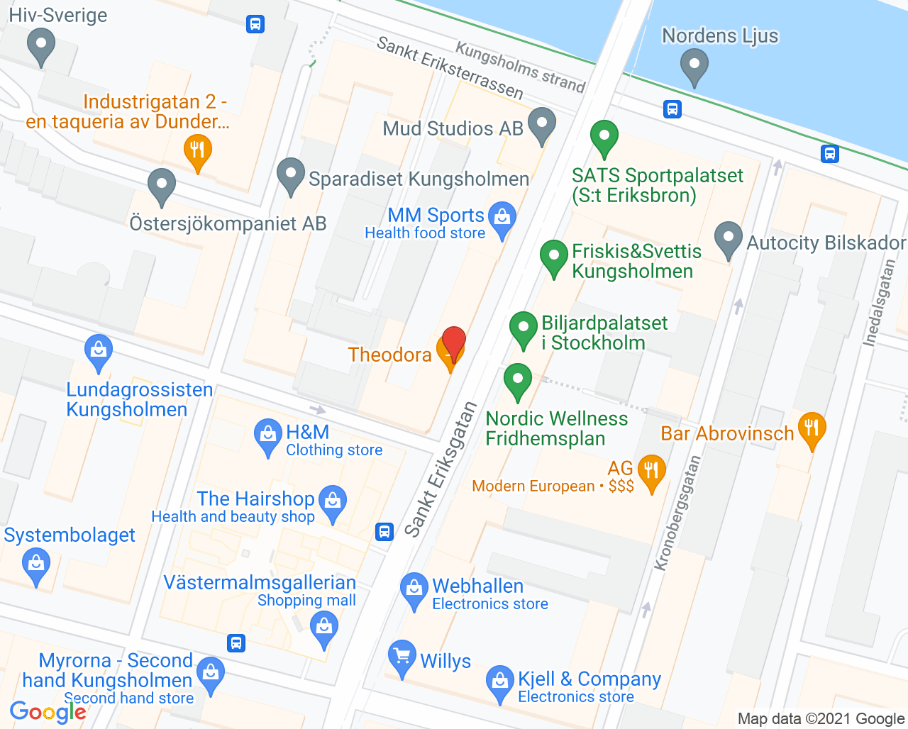 Karta till Bissingen Allmäntandläkare Anna Ahlberg, Norrmalm