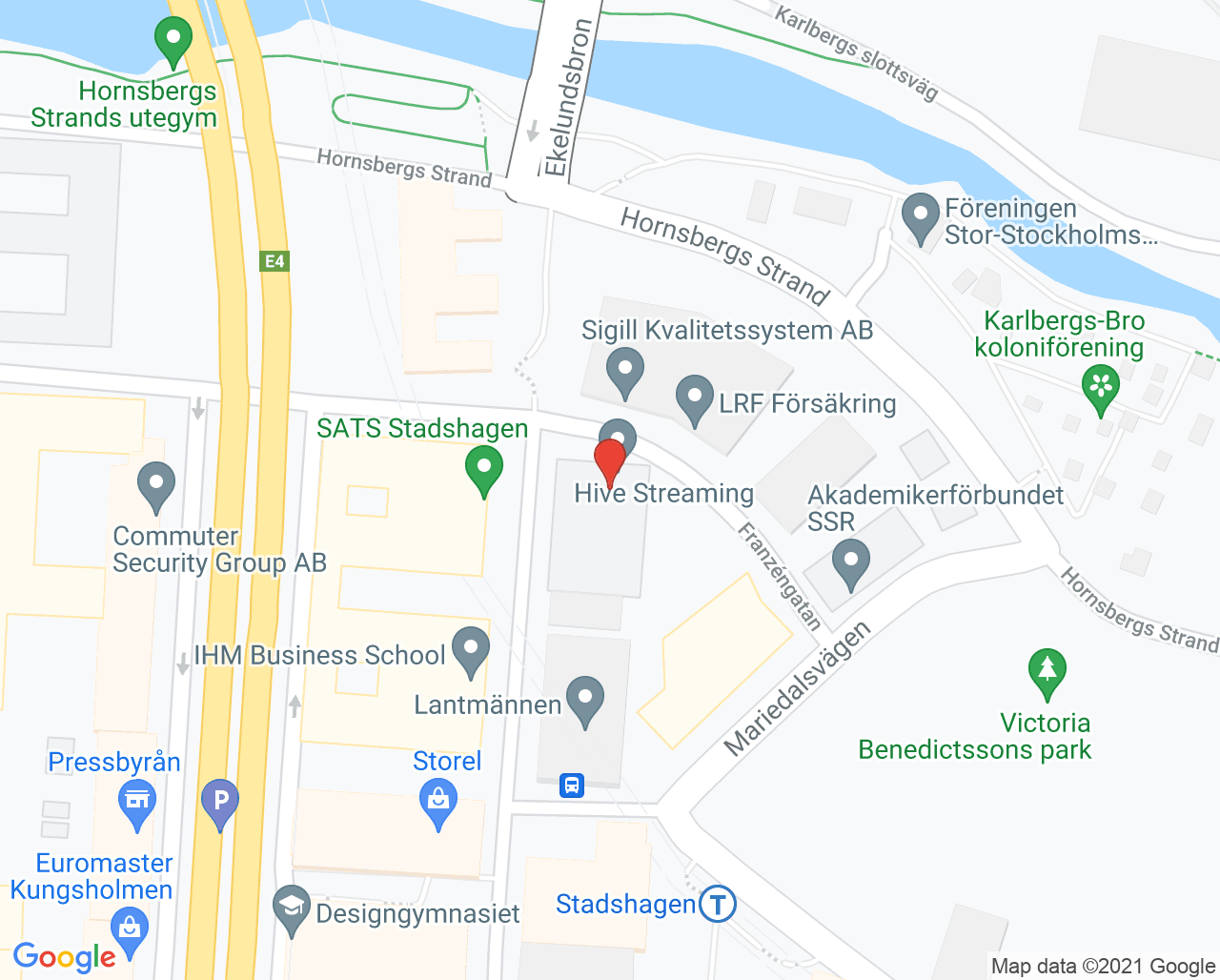 Karta till Fysiokliniken Kungsholmen - Malin Lindfors Henriksson, Kungsholmen