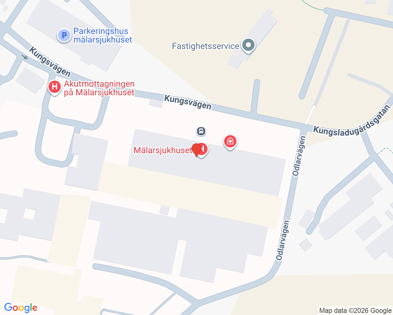 Karta till Mottagningen för reumatologi Mälarsjukhuset, Eskilstuna