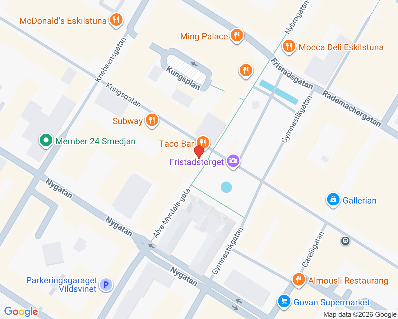 Karta till Audika Eskilstuna