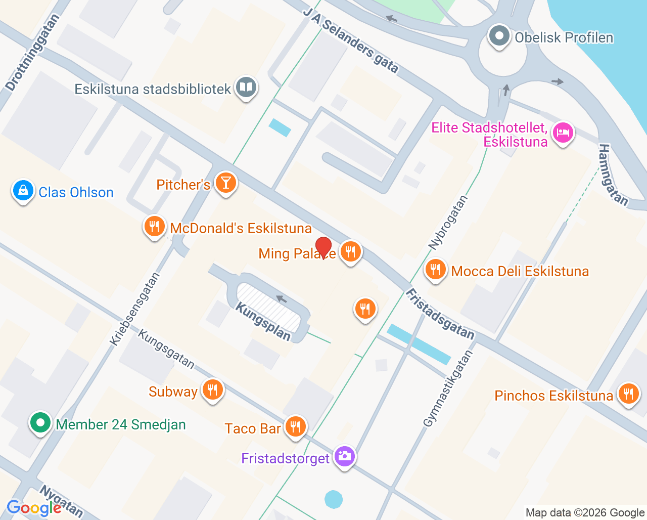 Karta till Harmonia Fysioterapi Helene Sönnerfors AB, Eskilstuna