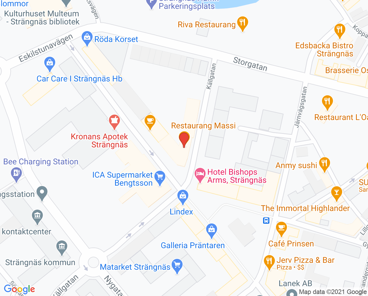 Karta till Synsam Strängnäs